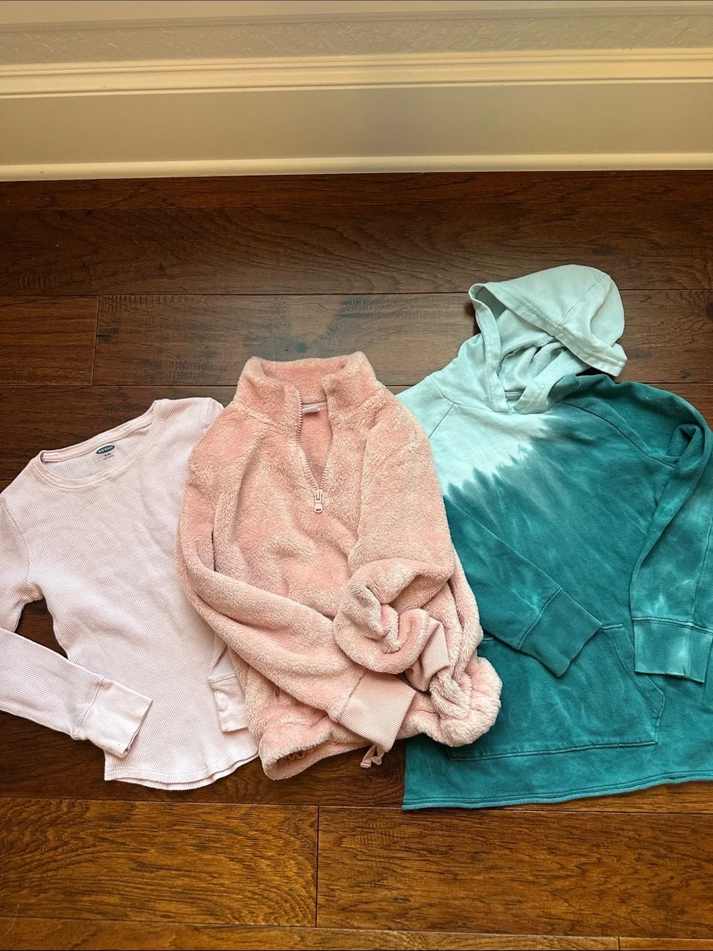Old Navy Light Pink Waffle Thermal Top
